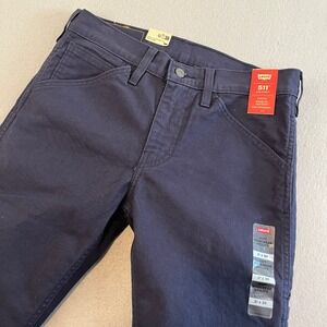 Levi's 511 Slim Utility Workwear Pants Navy Blue Mens 31x30 Stretch‎